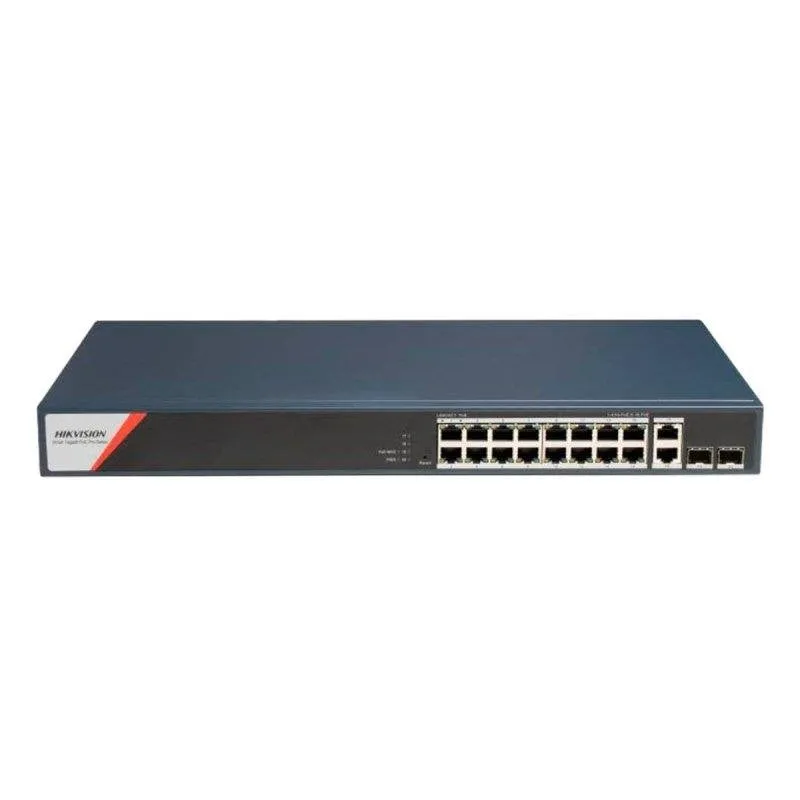 Switch Hikvision DS-3E1520HP-SI-16P2T2F 20 Porte PoE Gigabit - immagine 1