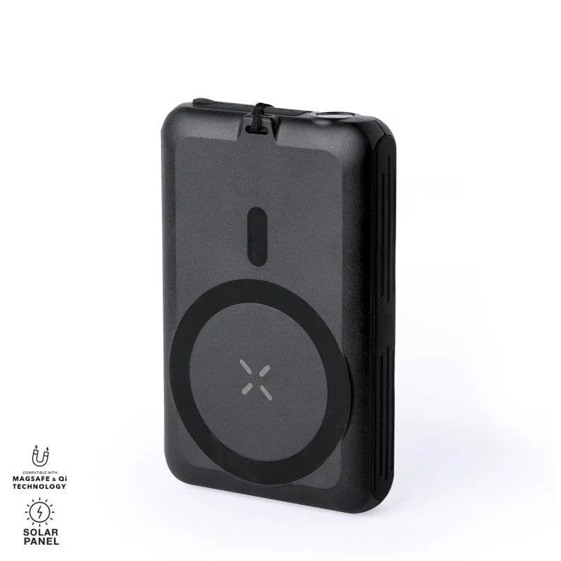 Powerbank Haryin 5000 mAh Solare Qi 5W Magnetica Magsafe - immagine 1