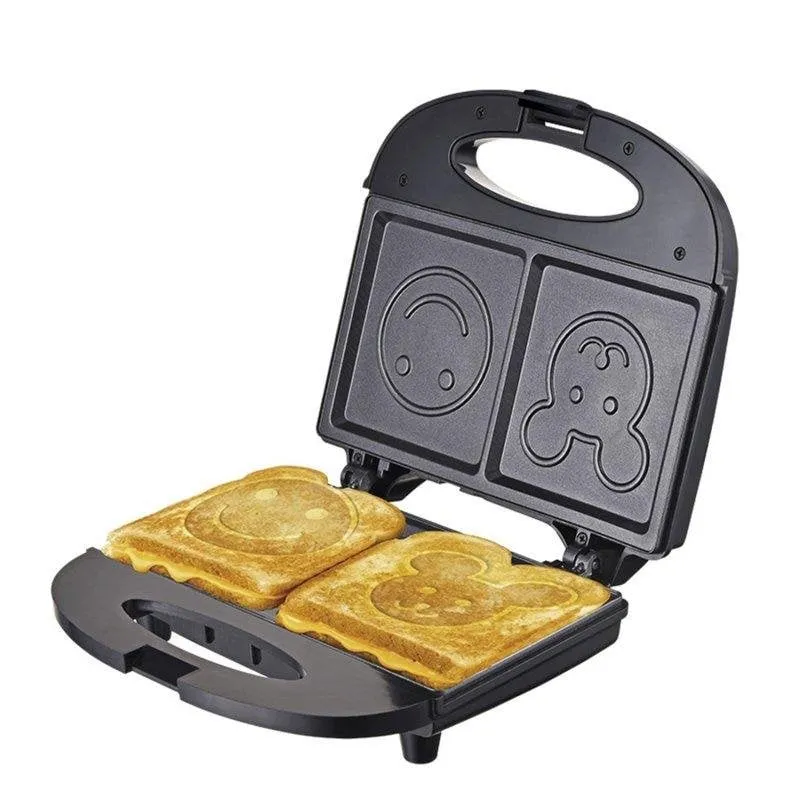 Piastra per waffle Dam Electronics doppia 750 W con motivi divertenti - immagine 1