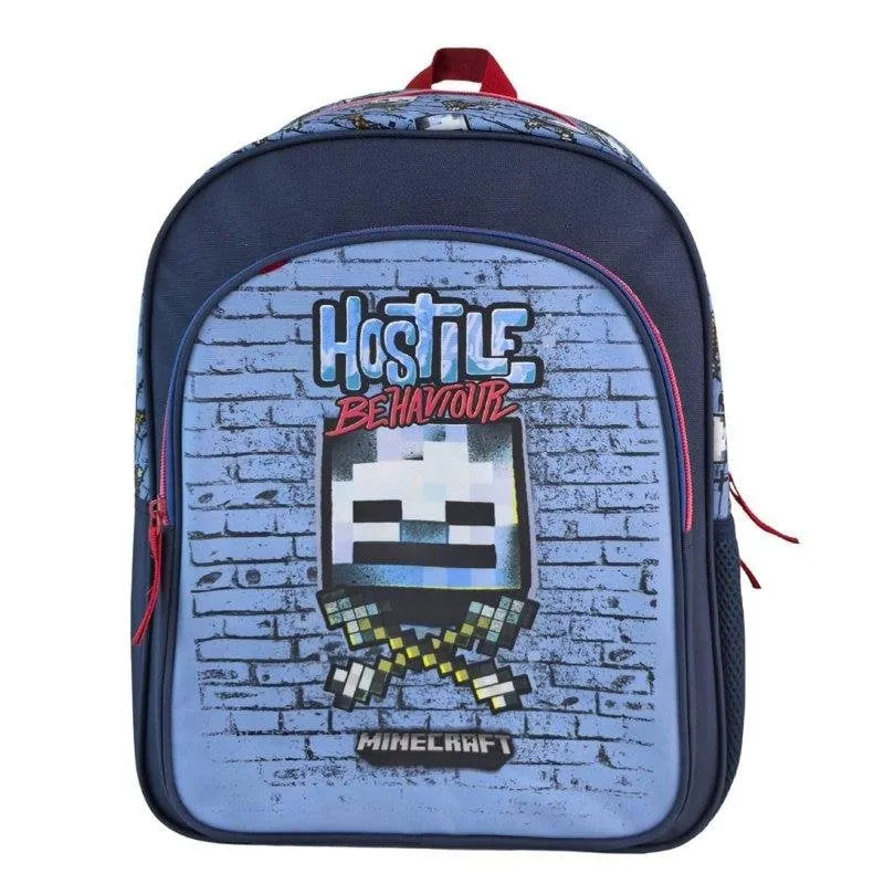 Zaino Minecraft Hostile Behaviour Dam Electronics Doppio Compartimento Adattabile al Carrello - immagine 1