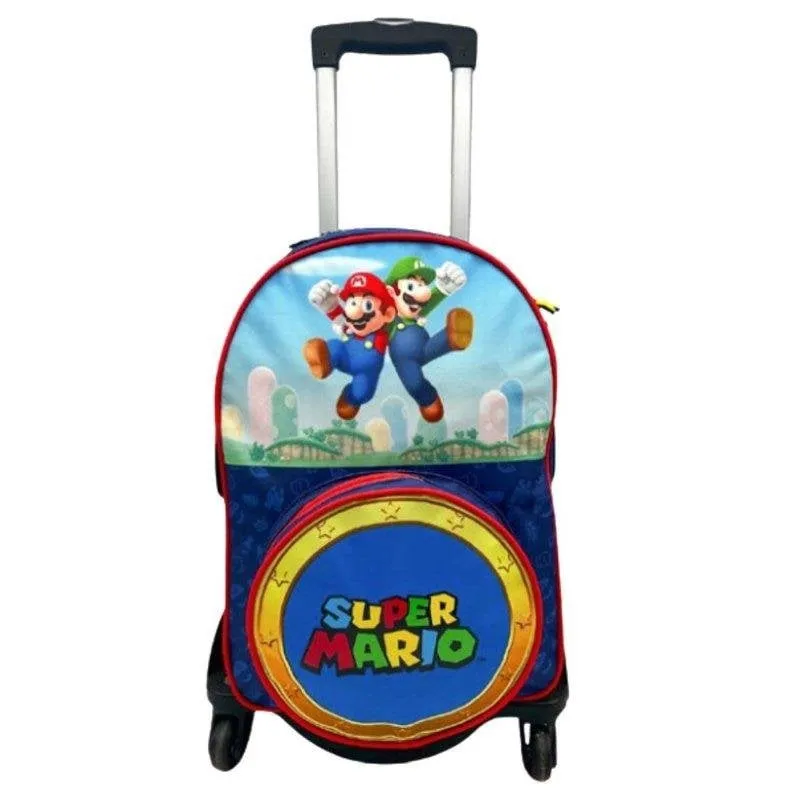 Zaino Dam Electronics Super Mario Primaria Doppio Compartimento Adattabile Carrello Nero - immagine 1