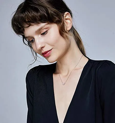AFSTALR - Girocollo da donna in argento con piccolo ciondolo a forma di cuore, con iniziale, ideale per ragazze e Acciaio inossidabile, colore: S, cod. NK-heart-silver-X - immagine 6