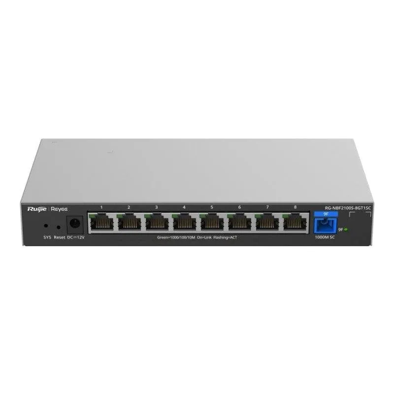 Switch Ruijie Reyee E-lighten 8 porte PoE+ Cloud L2 - immagine 1