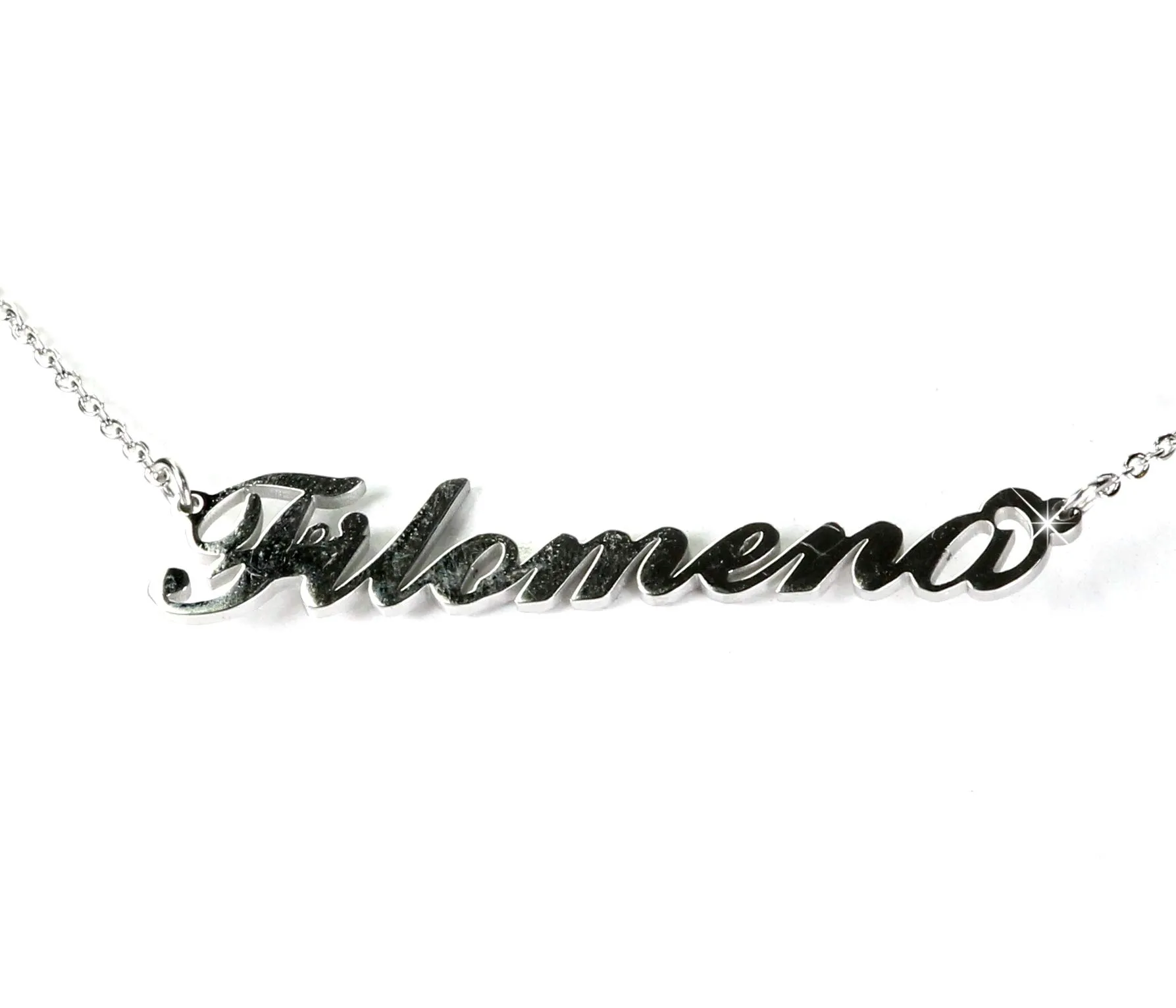 Collana Vari Nomi in Acciaio lucidissimo, Stile Carrie Bradshaw dal Cult Sex & The City per Essere Sempre al Top. Idea Regalo (Filomena) - immagine 1