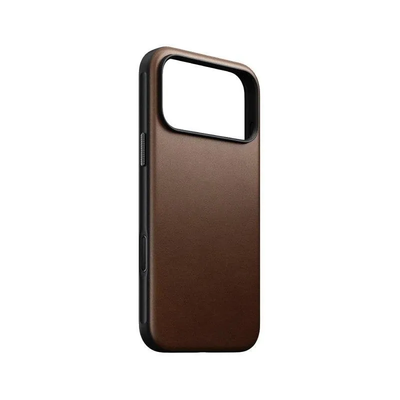 Custodia Nomad Modern Leather Case pelle marrone MagSafe Qi2 per iPhone 17 Pro Max - immagine 1