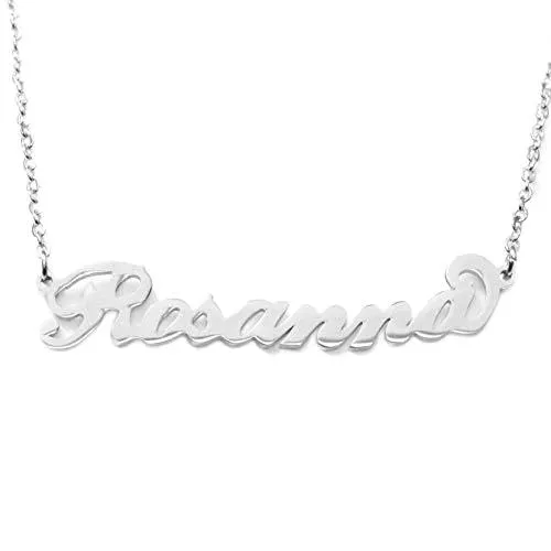 Flowers Collana Vari Nomi in Acciaio lucidissimo, Stile Carrie Bradshaw dal Cult Sex & The City per Essere Sempre al Top. Idea Regalo (Rosanna) - immagine 1