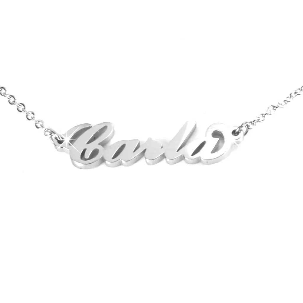 Flowers Collana Vari Nomi in Acciaio lucidissimo, Stile Carrie Bradshaw dal Cult Sex & The City per Essere Sempre al Top. Idea Regalo (Carla) - immagine 1