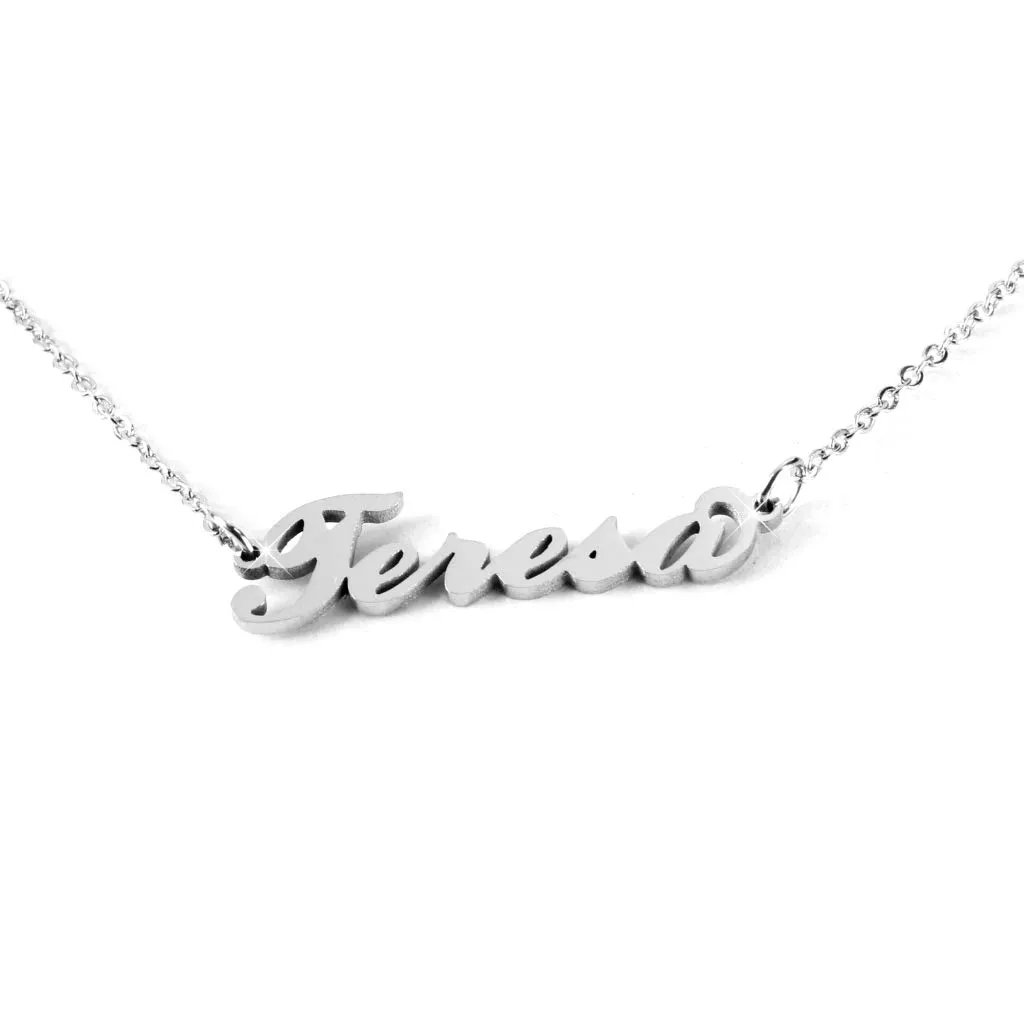 Flowers Collana Vari Nomi in Acciaio lucidissimo, Stile Carrie Bradshaw dal Cult Sex & The City per Essere Sempre al Top. Idea Regalo (Teresa) - immagine 1
