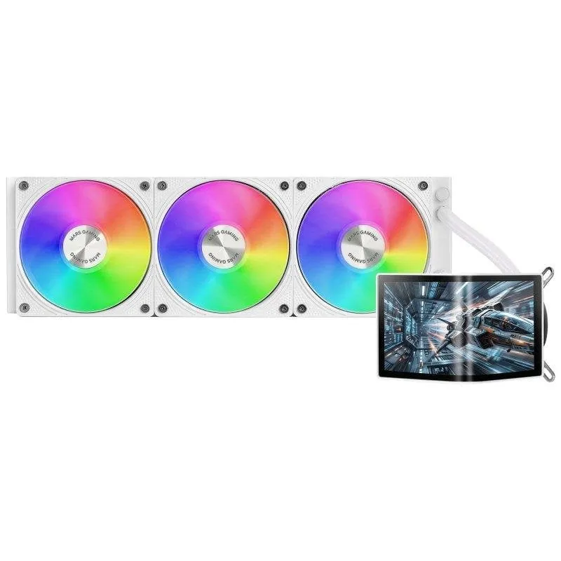 Dissipatore a liquido Mars Gaming ML-ARC360 360 mm 3 ventole ARGB bianco - immagine 1