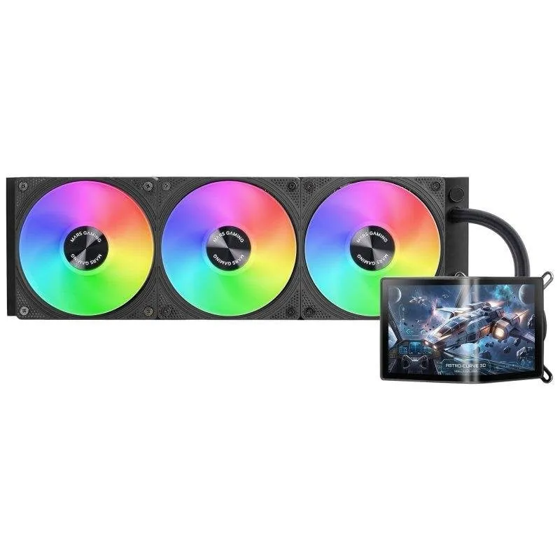 Raffreddamento a liquido Mars Gaming ML-ARC360 360 mm 3 ventole ARGB AMOLED - immagine 1