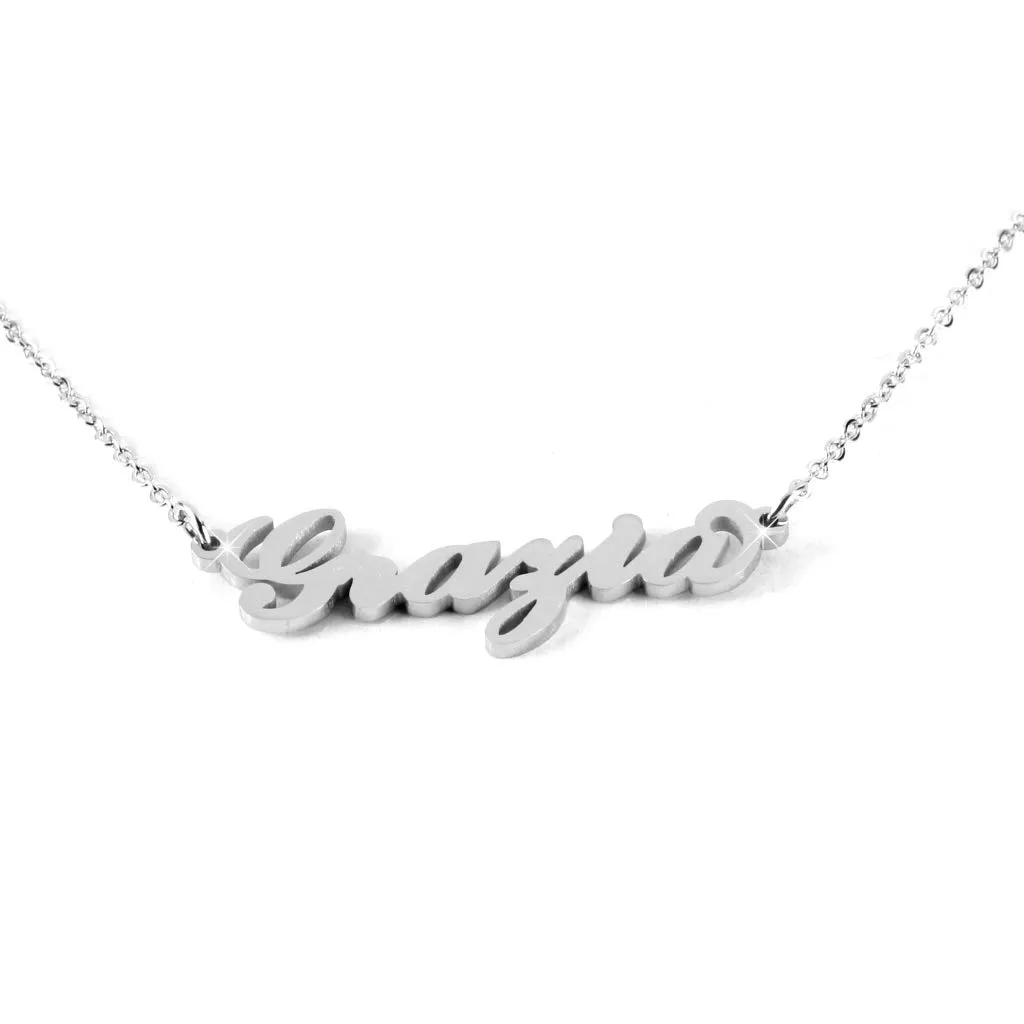 Flowers Collana Vari Nomi in Acciaio lucidissimo, Stile Carrie Bradshaw dal Cult Sex & The City per Essere Sempre al Top. Idea Regalo (Grazia) - immagine 1