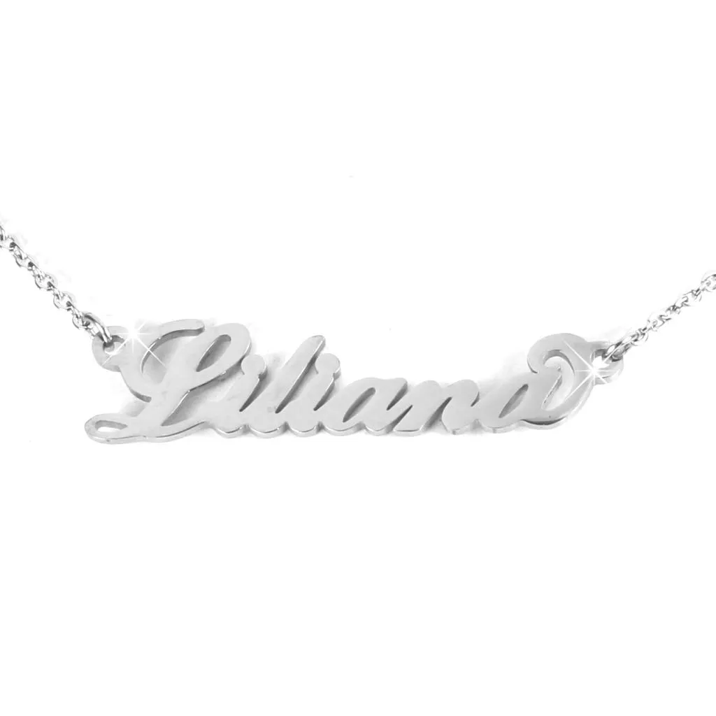 Flowers Collana Vari Nomi in Acciaio lucidissimo, Stile Carrie Bradshaw dal Cult Sex & The City per Essere Sempre al Top. Idea Regalo (Liliana) - immagine 1
