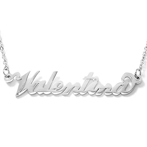 Flowers Collana Vari Nomi in Acciaio lucidissimo, Stile Carrie Bradshaw dal Cult Sex & The City per Essere Sempre al Top. Idea Regalo (Valentina) - immagine 1