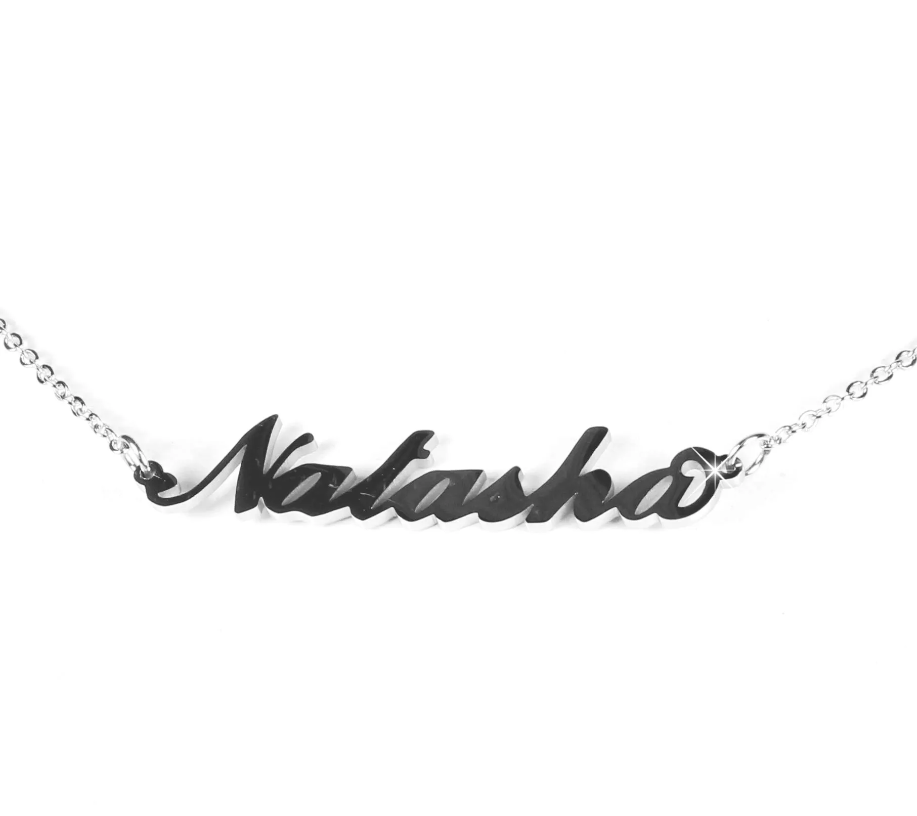 Flowers Collana Vari Nomi in Acciaio lucidissimo, Stile Carrie Bradshaw dal Cult Sex & The City per Essere Sempre al Top. Idea Regalo (Natasha) - immagine 1