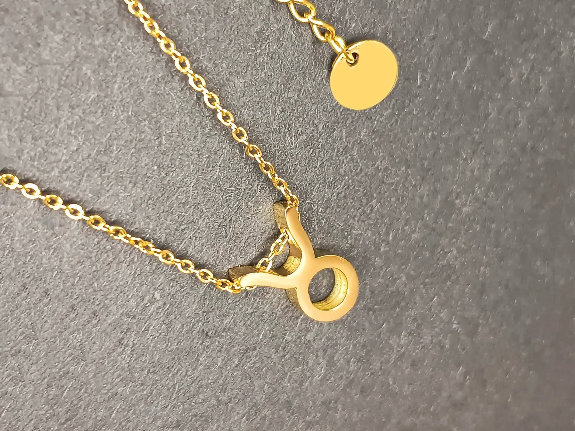 Only faith Collana del segno zodiacale in acciaio inossidabile, bella carta di significato del segno zodiacale, ciondolo oroscopo per le donne o l'uomo regalo. - immagine 3