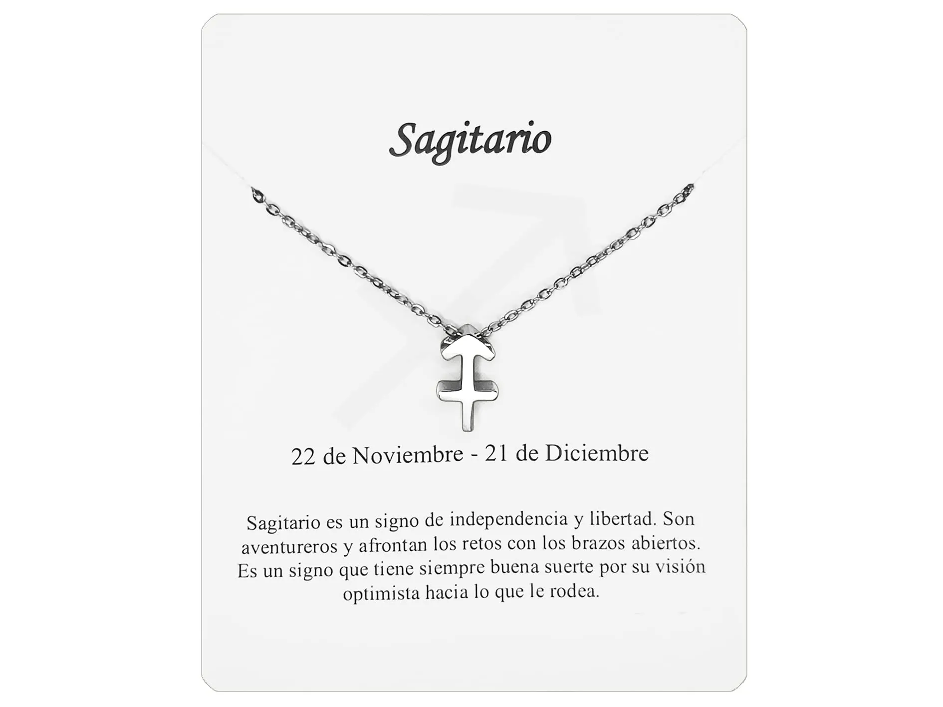 Only faith Collana del segno zodiacale in acciaio inossidabile, bella carta di significato del segno zodiacale, ciondolo oroscopo per le donne o l'uomo regalo. - immagine 1