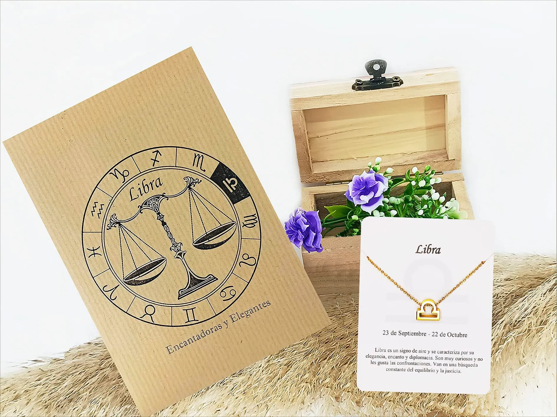 Only faith Collana del segno zodiacale in acciaio inossidabile, bella carta di significato del segno zodiacale, ciondolo oroscopo per le donne o l'uomo regalo. - immagine 2