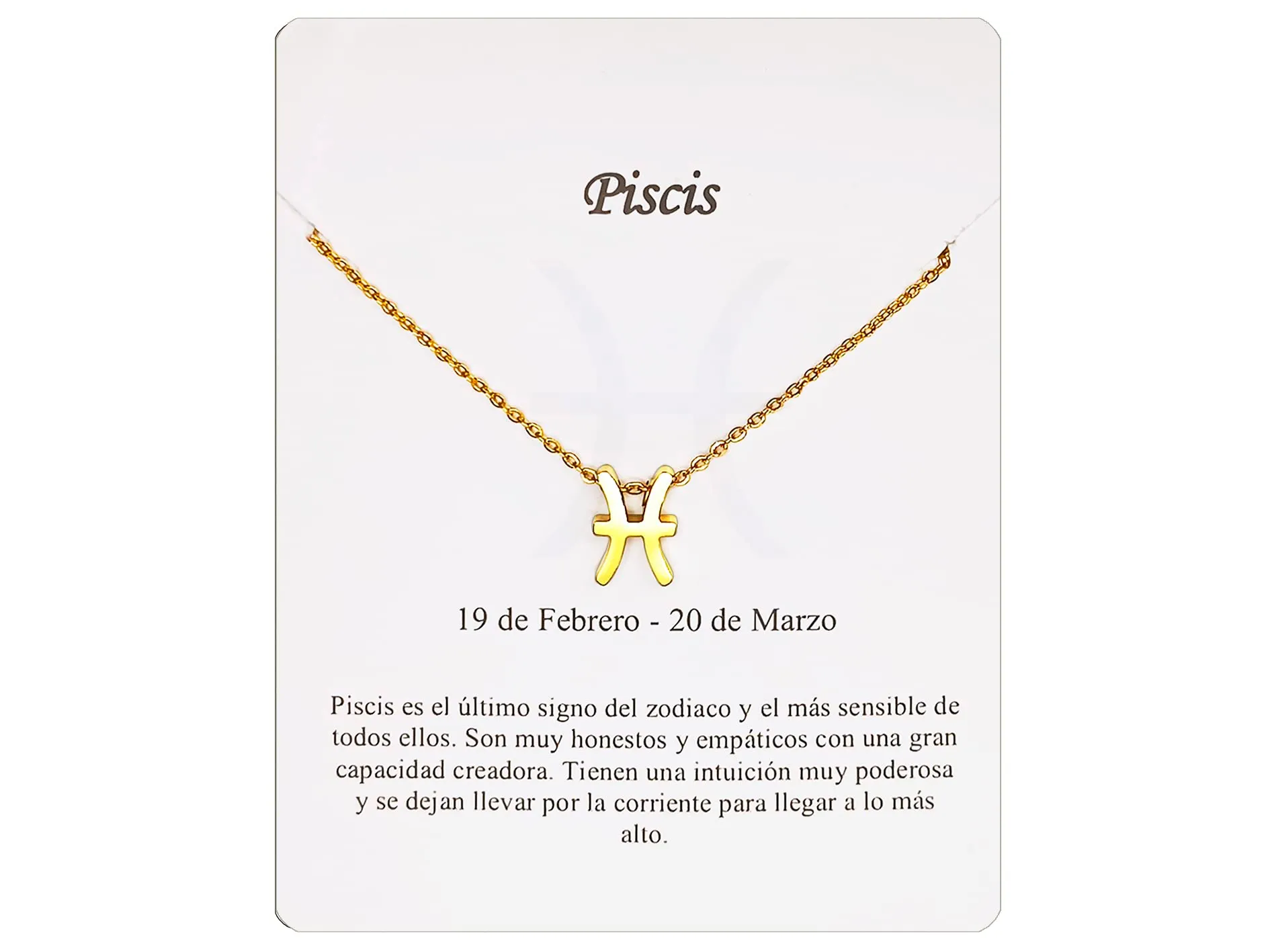 Only faith Collana del segno zodiacale in acciaio inossidabile, bella carta di significato del segno zodiacale, ciondolo oroscopo per le donne o l'uomo regalo. - immagine 1