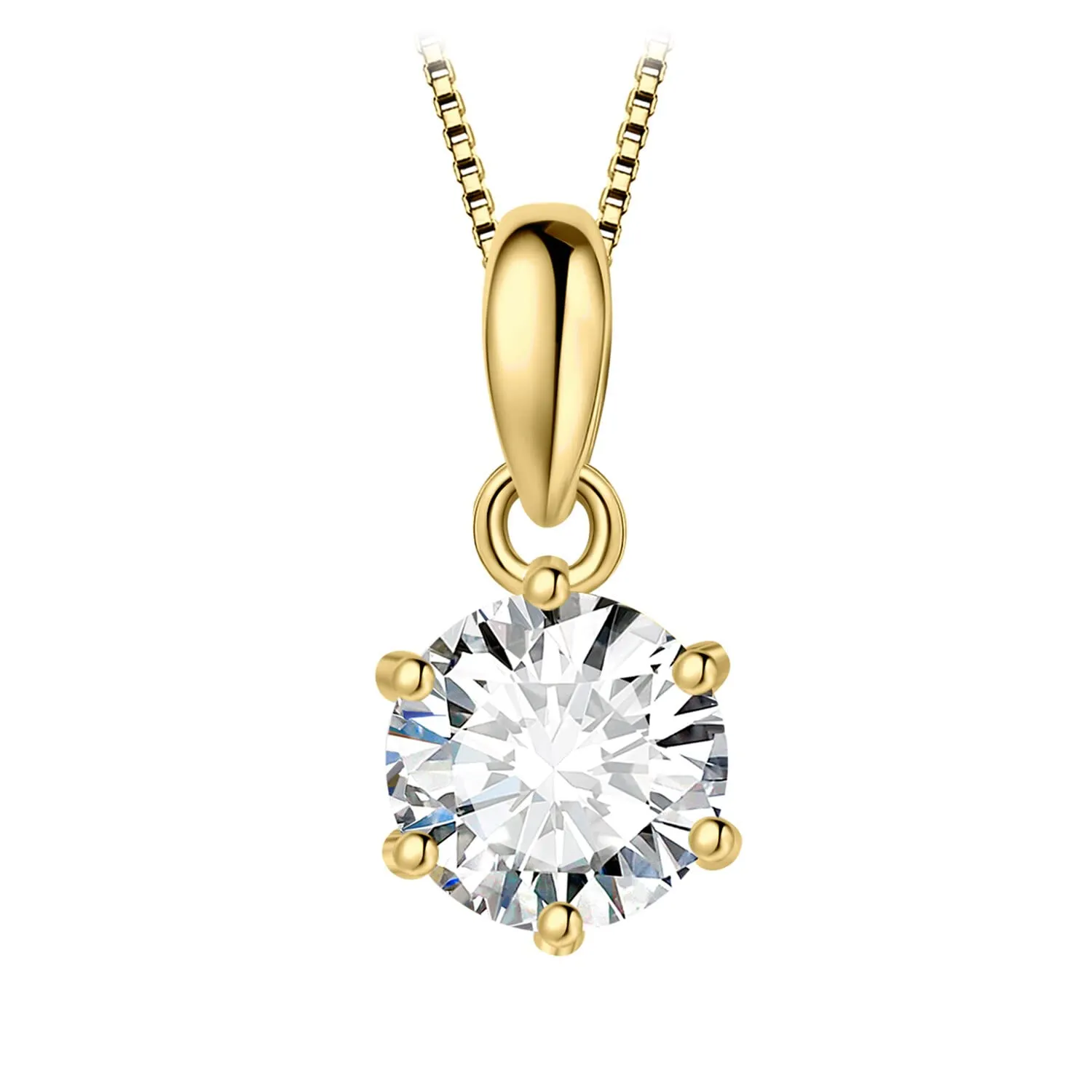 JewelryPalace 0.5ct Collana Solitario Donna Argento 925 con Creato Moissanite, Collana Ciondolo Pietra a Taglio Rotondo con Catena Maglia 45cm, Collane Pendenti in Oro Set Gioielli Donna - immagine 1