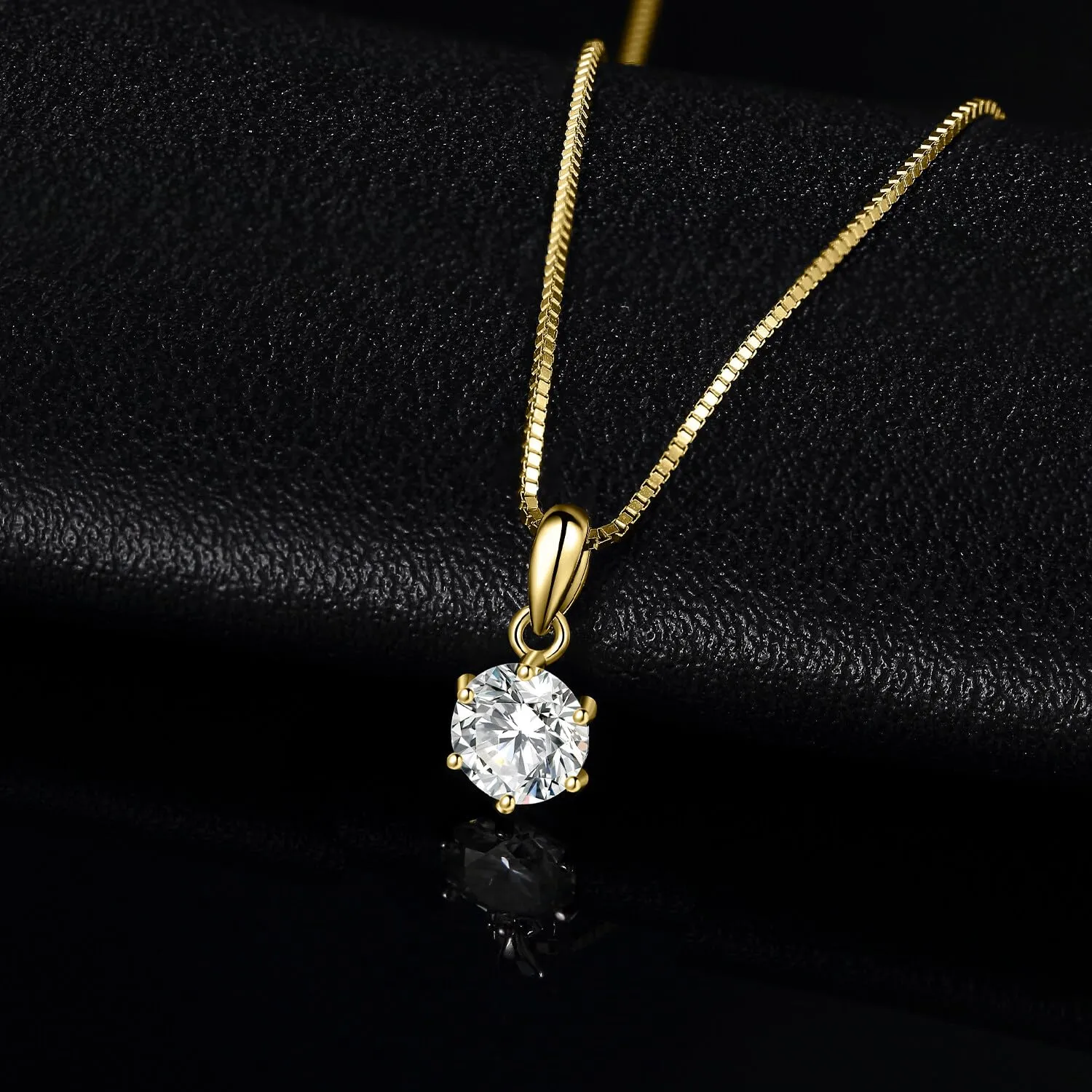 JewelryPalace 0.5ct Collana Solitario Donna Argento 925 con Creato Moissanite, Collana Ciondolo Pietra a Taglio Rotondo con Catena Maglia 45cm, Collane Pendenti in Oro Set Gioielli Donna - immagine 2