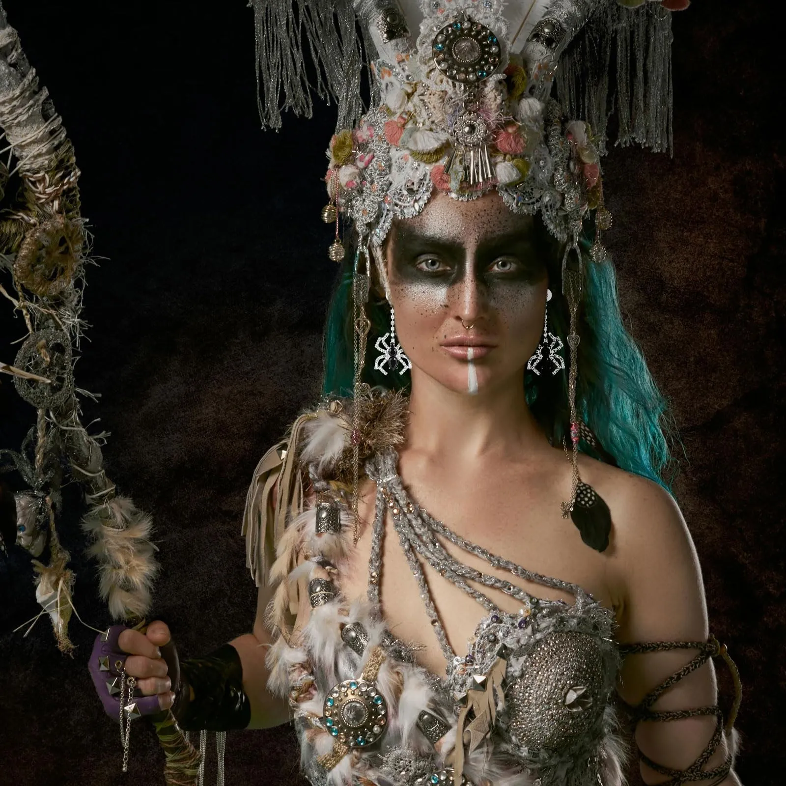 Orecchini Ragno di Halloween, Spettrali Strass Orecchini Pendenti di Ragno Orecchini Halloween per Donne Ragazze Gioielli di Halloween Regali per Festival Feste Accessori - immagine 4