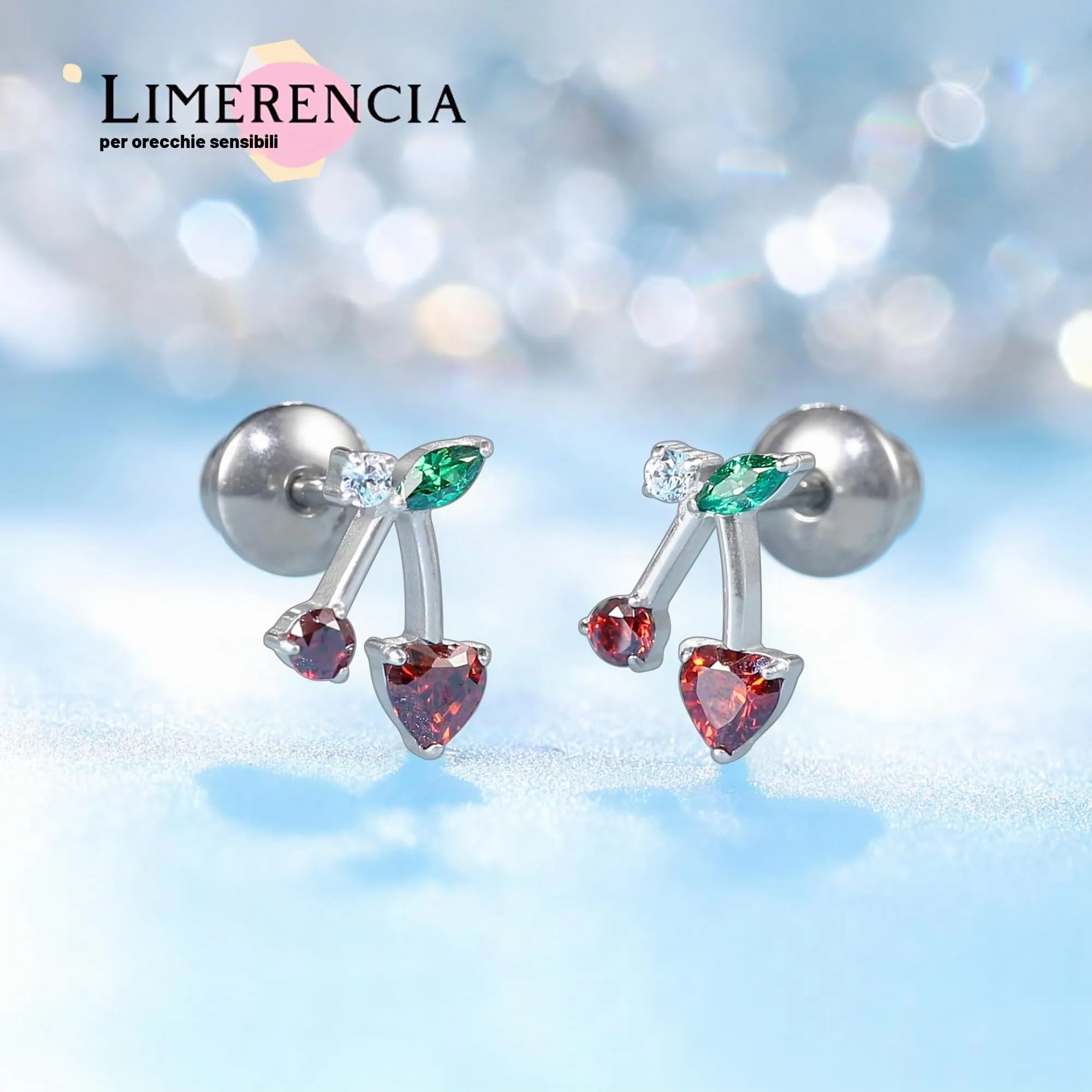 Limerencia Orecchini in Titanio Medico orecchino G23 Anallergici Stud per Orecchie Sensibili - immagine 4