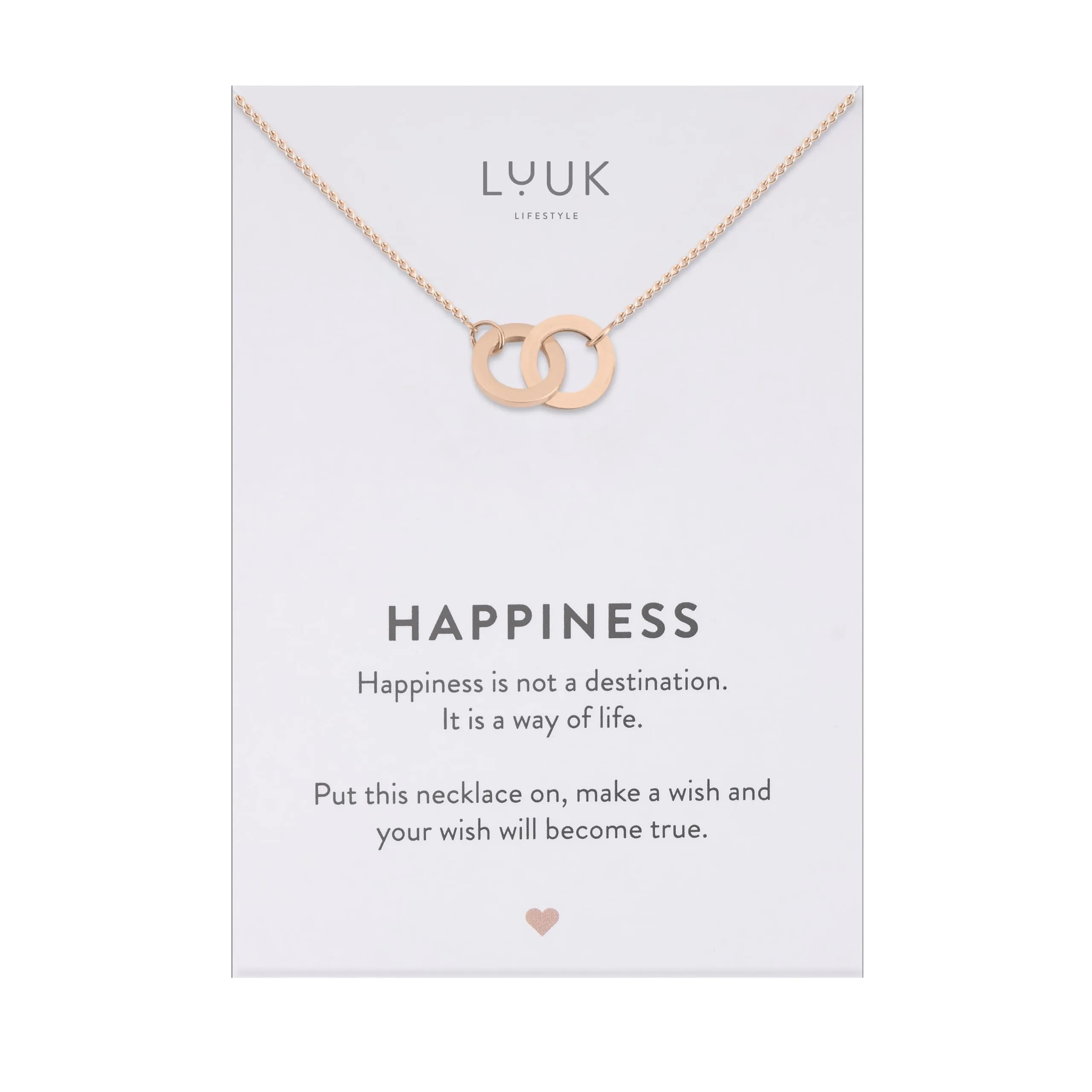 LUUK LIFESTYLE Collana con Ciondolo Infinito, Oro Rosa, 50cm - immagine 1
