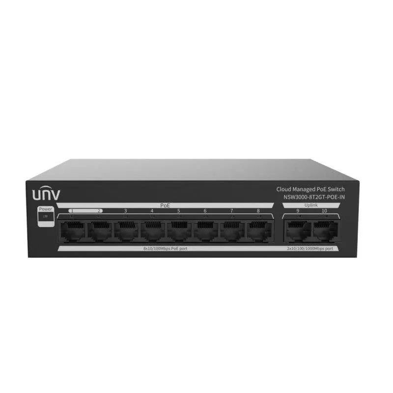 Switch Uniview NSW3000-8T2GT-POE-IN 8 PoE+ 120 W cloud - immagine 1