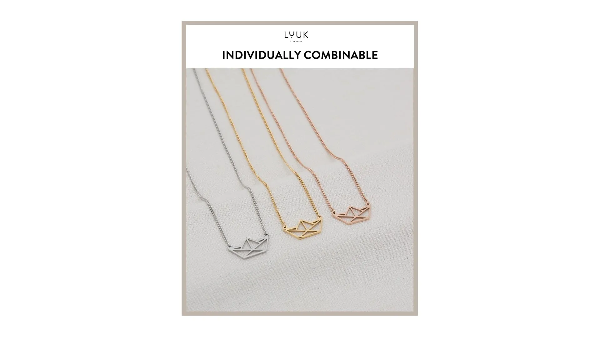 LUUK LIFESTYLE Collana con Ciondolo Nave, Argento, 50cm - immagine 5