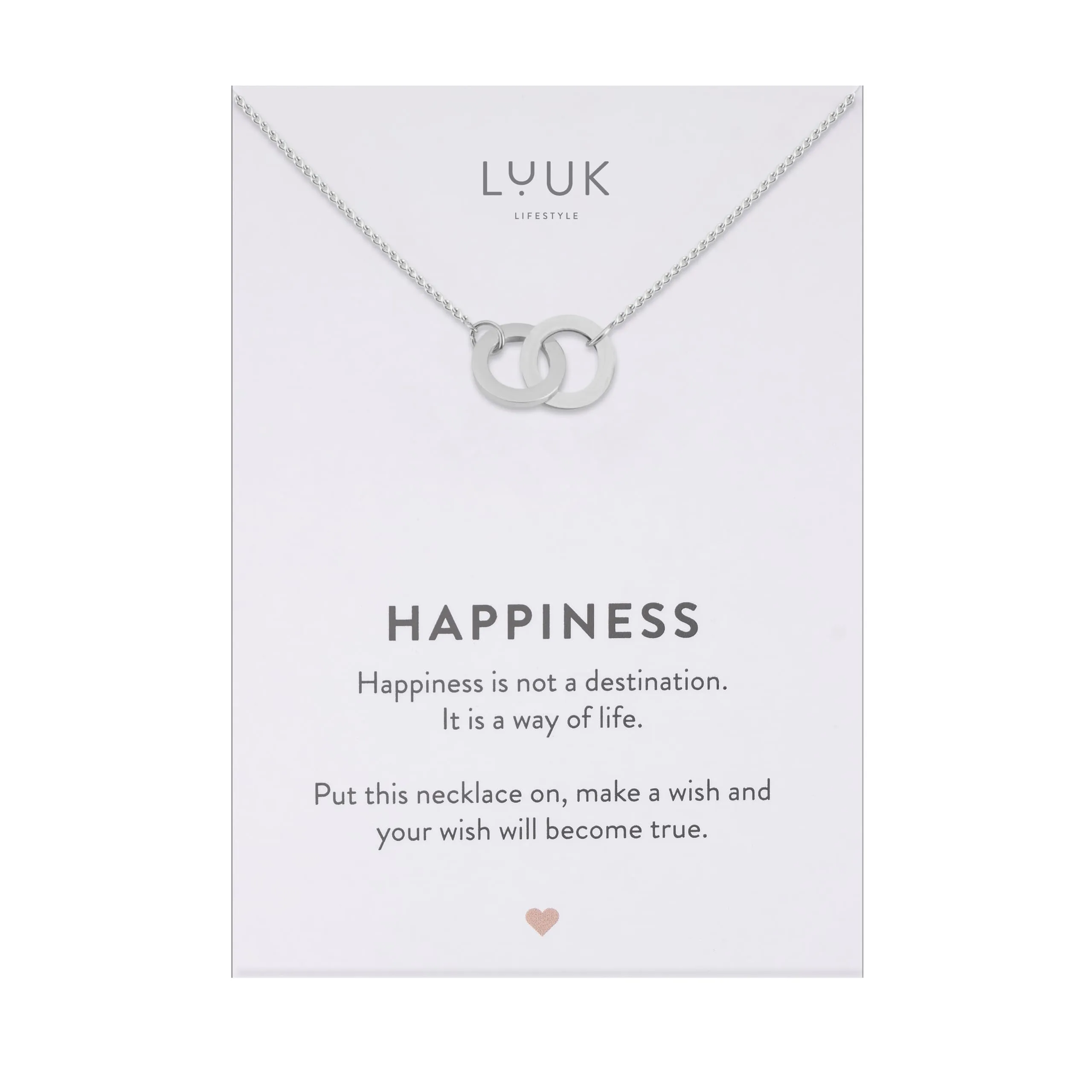 LUUK LIFESTYLE Collana con Ciondolo Infinito, Argento, 50cm - immagine 1