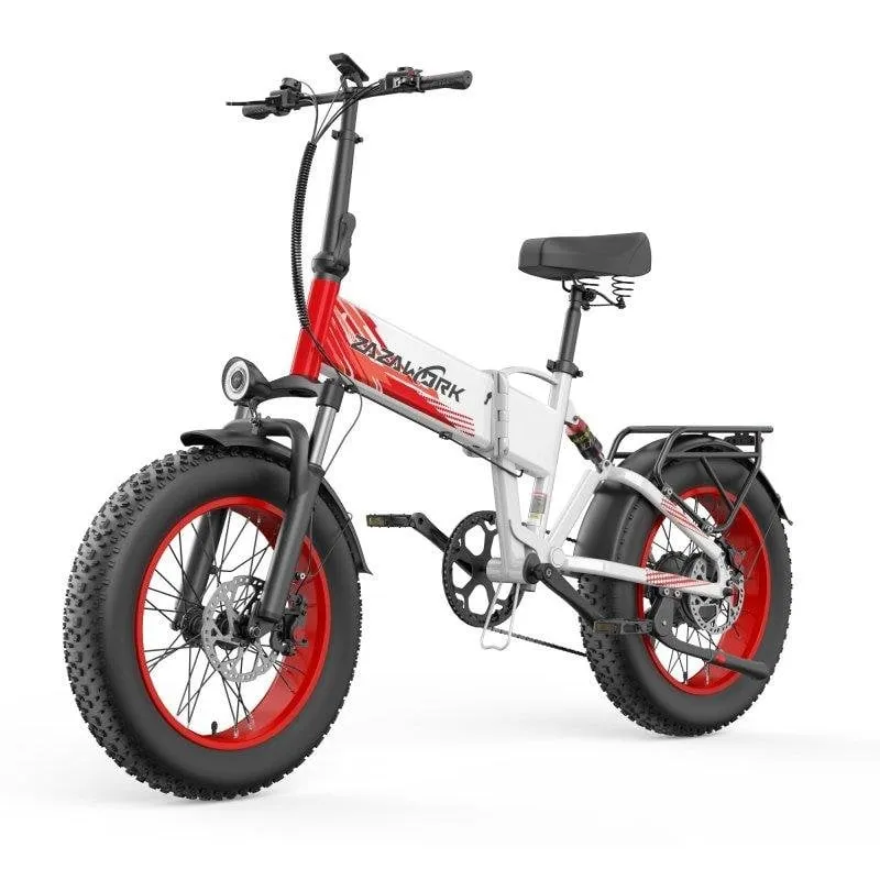 Bicicletta elettrica pieghevole Zazawork CF1000 1000 W 48 V 20 Ah bianca - immagine 1