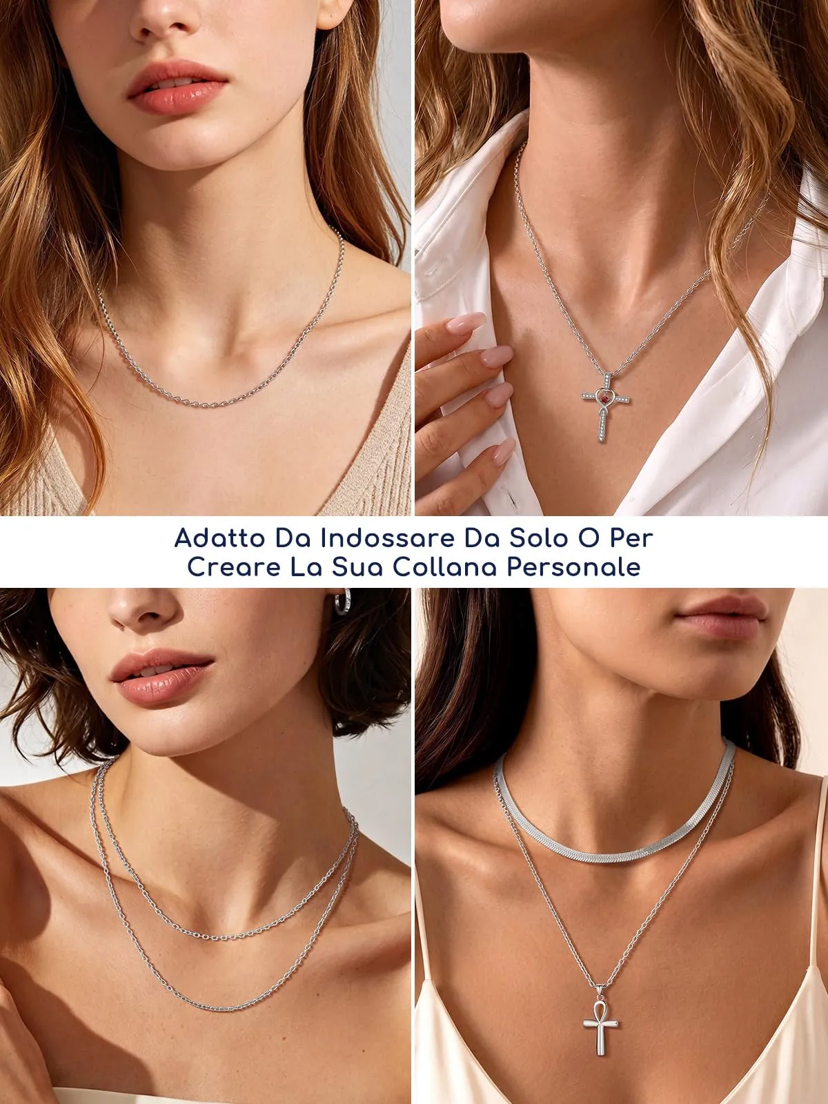 Suplight Collana Donna a Catenina Rolò Sottile 2,5mm in Acciaio Inossidabile Catenina Acciaio Donna Lunghezza 71cm Collana da Donne Sottile per Ricambio Ciondolo Regalo per Compleanno - immagine 3