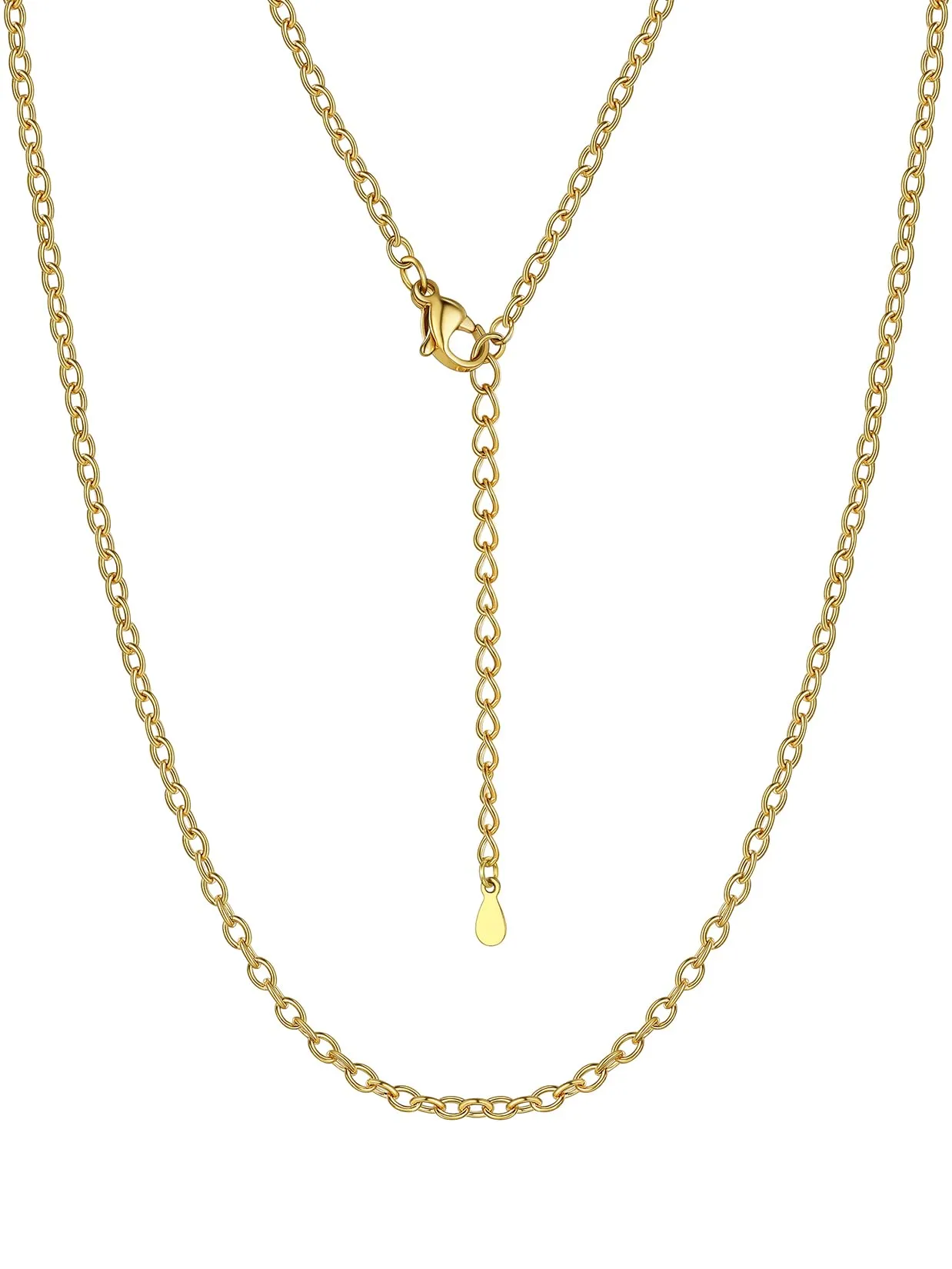 Suplight Collana Donna Oro a Catenina Rolò Sottile 2,5mm Catenina Oro Donna Lunghezza 76cm Collana da Donne Sottile per Ricambio Ciondolo Catena Scintillante Regalo per Compleanno - immagine 1