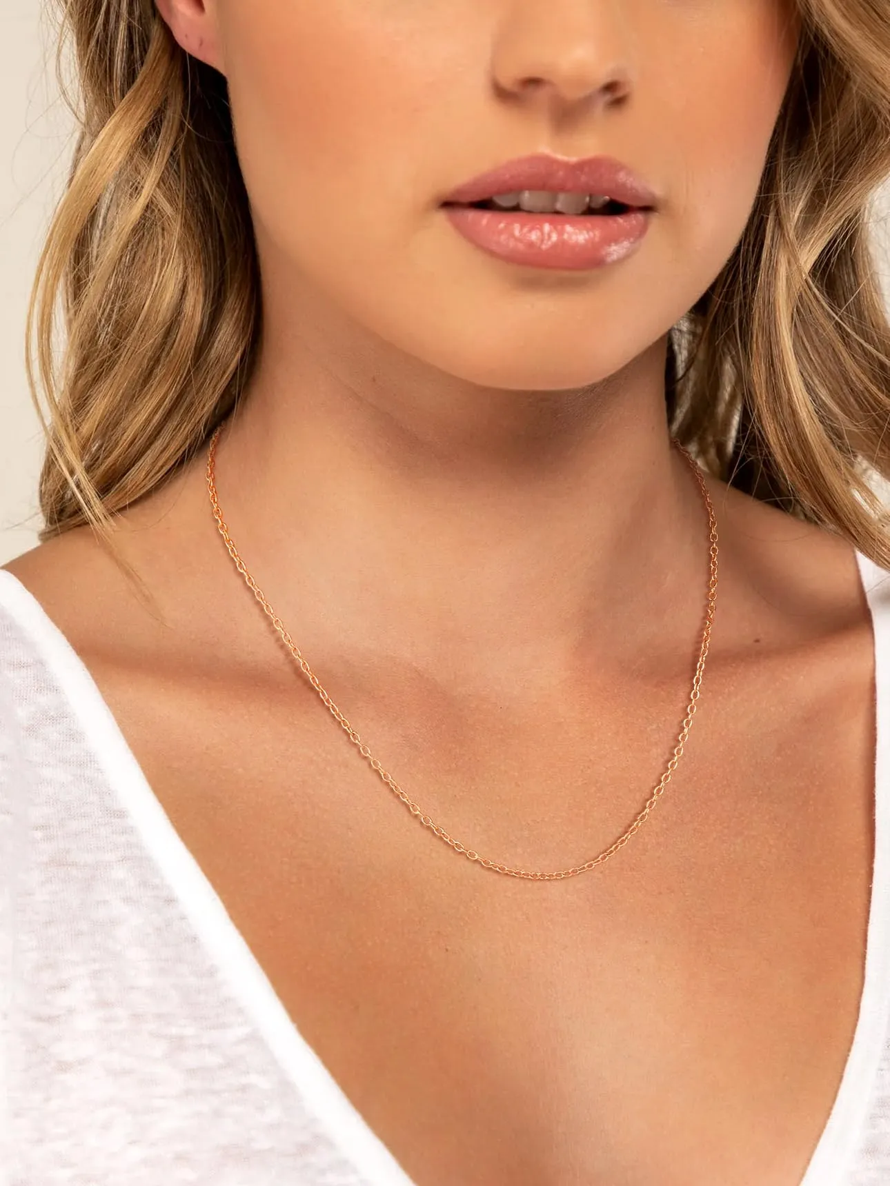 Suplight Collana Donna Oro Rosa Rolò a Catenina Sottile 2,5mm in Acciaio Inossidabile Catenina Oro Rosa Donna Lunghezza 71cm Catena per Ciondolo Impermeabile Confezione Regalo - immagine 2