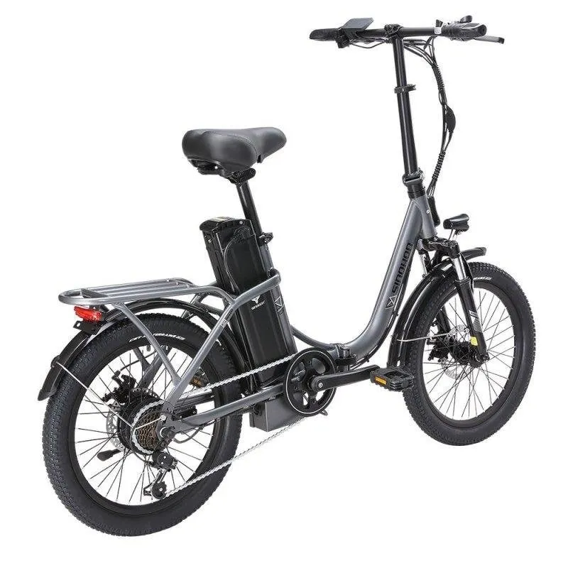 Bicicletta elettrica pieghevole Sinohon C20 250 W 36 V 18 Ah grigia - immagine 1