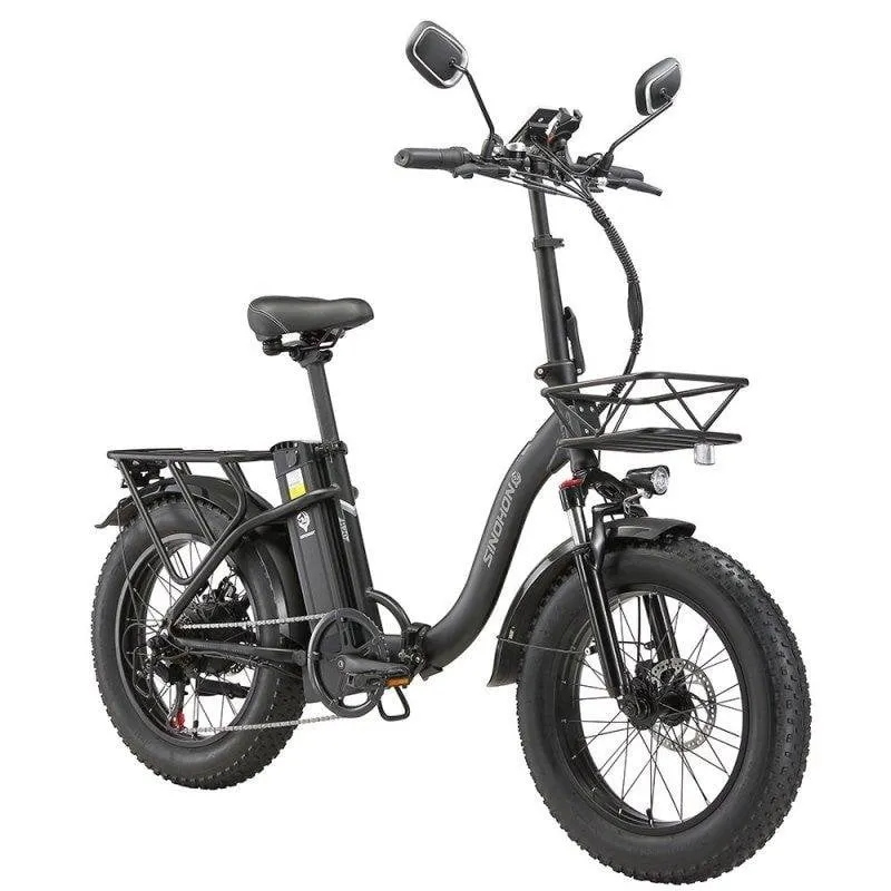 Bicicletta elettrica Sinohon B20 pieghevole 48 V 15 Ah nera - immagine 1