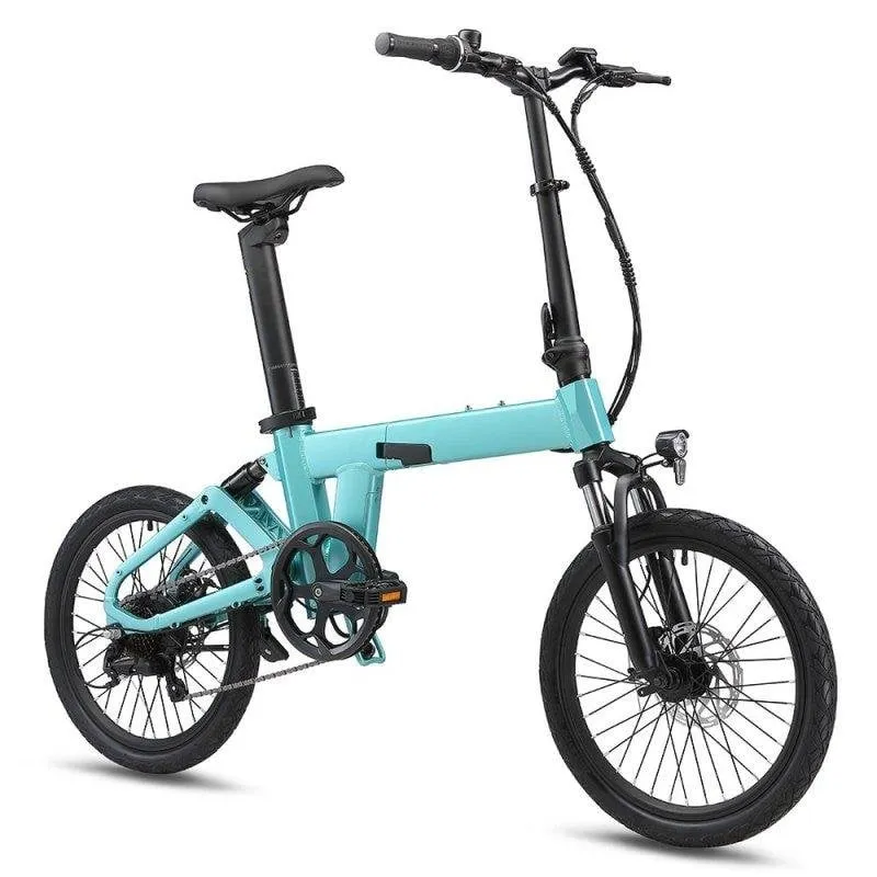 Bicicletta elettrica pieghevole Yangor H19 250 W sospensione totale verde - immagine 1