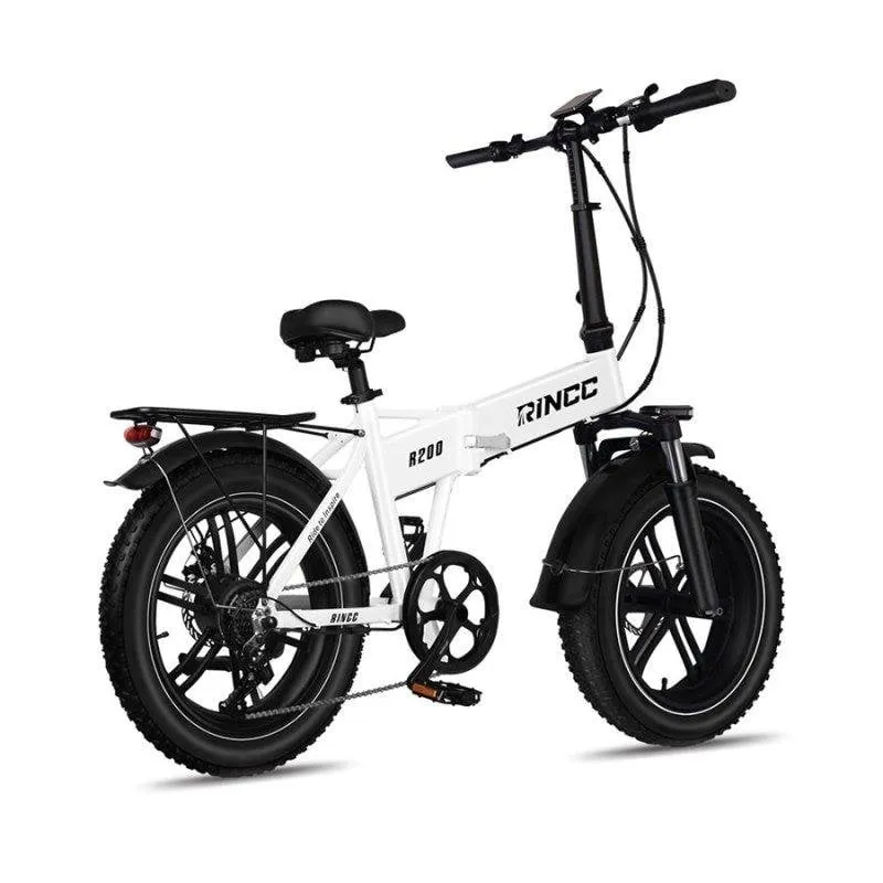 Bicicletta Elettrica Pieghevole Rincc RN200 bianca - immagine 1