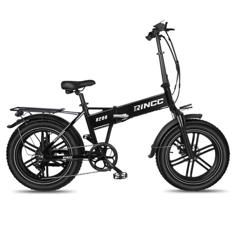 Bici elettrica pieghevole Rincc RN200 nera - immagine 1