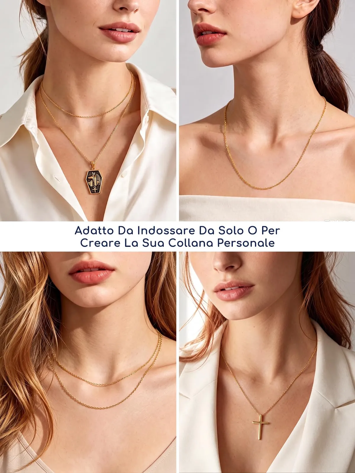 Suplight Collana Donna Oro a Catenina Rolò Sottile 1,4mm Catenina Oro Donna Lunghezza 61cm Collana da Donne Sottile per Ricambio Ciondolo Catena Scintillante Regalo per Compleanno - immagine 3