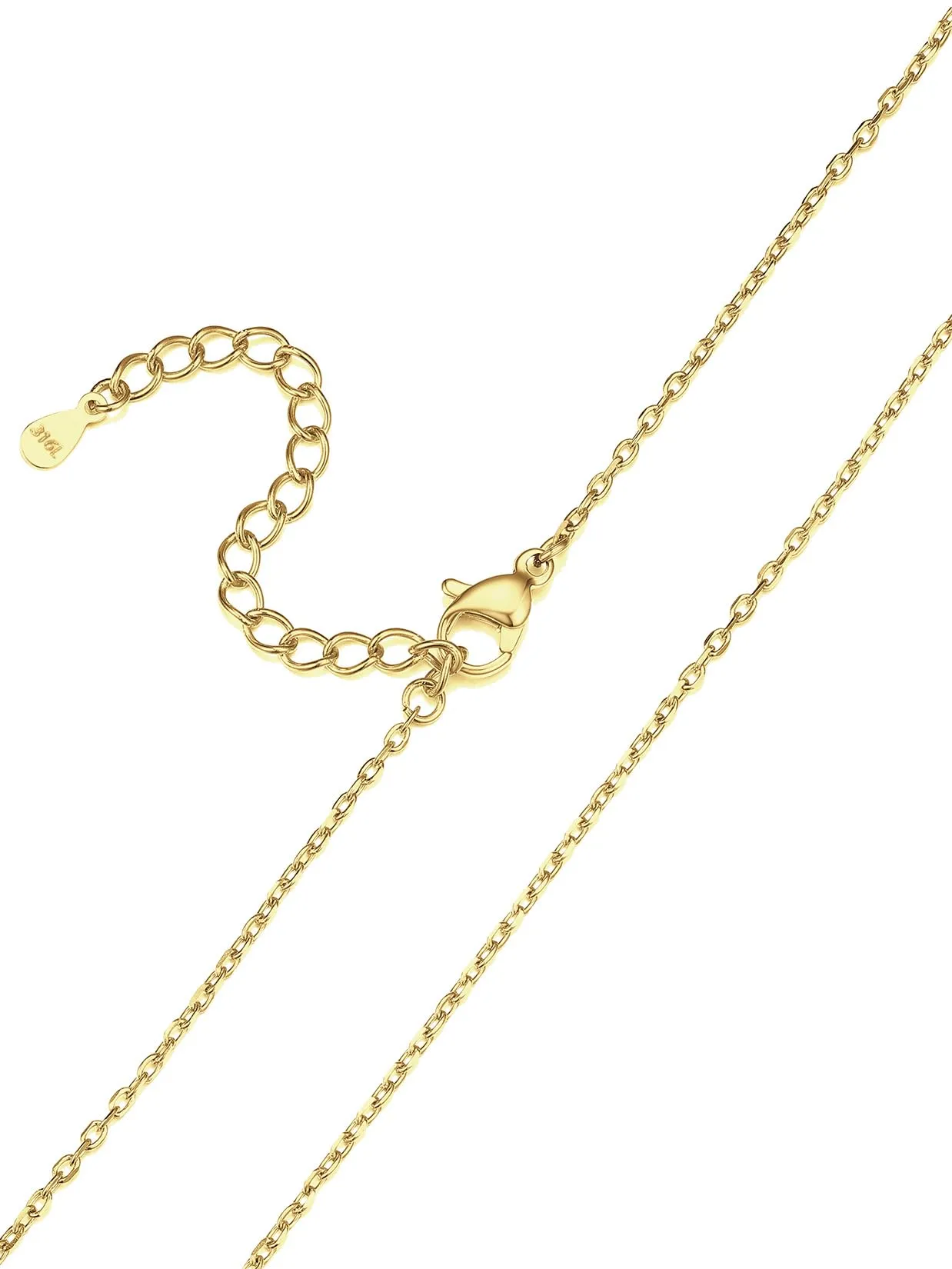 Suplight Collana Donna Oro Rolò a Catenina Sottile 1,4mm in Acciaio Inossidabile Catenina Oro Donna Lunghezza 46cm Catena per Ciondolo Impermeabile Confezione Regalo - immagine 1