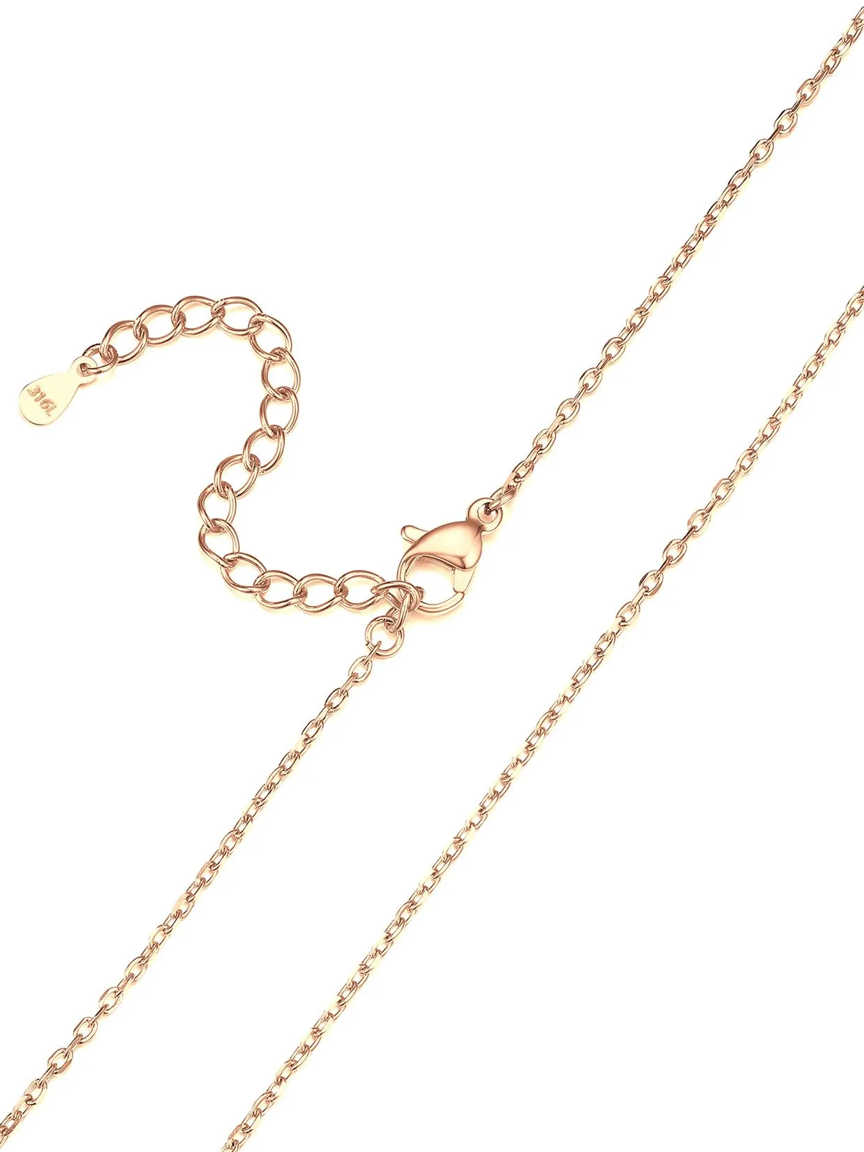 Suplight Collana Donna Oro Rosa Rolò a Catenina Sottile 1,4mm in Acciaio Inossidabile Catenina Oro Rosa Donna Lunghezza 51cm Catena per Ciondolo Impermeabile Confezione Regalo - immagine 1