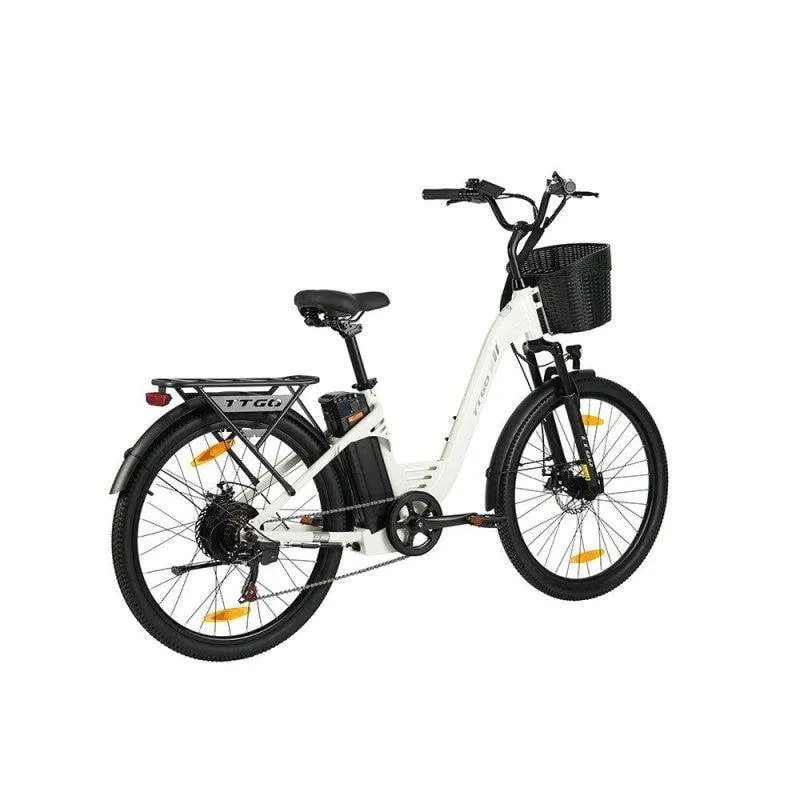 Bicicletta elettrica TTGO C2 Pro 36 V 18 Ah bianca - immagine 1