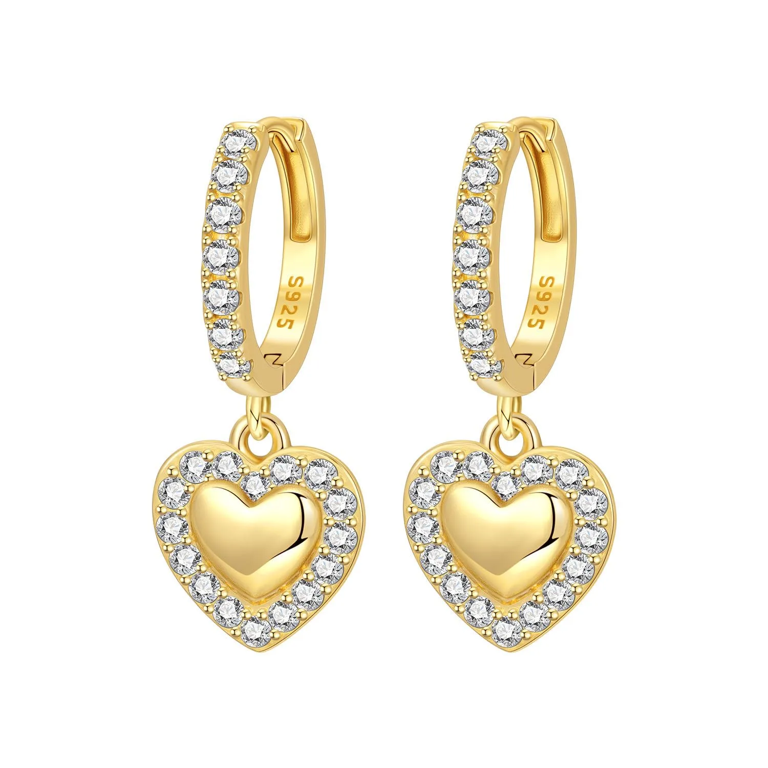 CYMYSS Orecchini Oro Donna in Argento 925 Placcato Oro 18K, Orecchini Dorati Eleganti e Leggeri, Gioielli Donna per Uso Quotidiano, Occasioni Speciali e Regalo - immagine 1