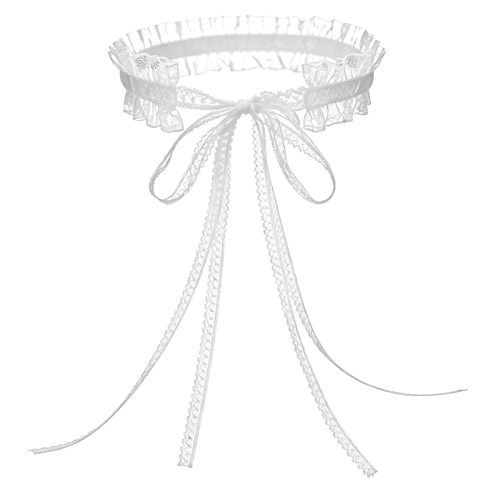 Collana Choker Donna, Pizzo Girocollo, Vintage Lace Choker Necklace,Bianco - immagine 1