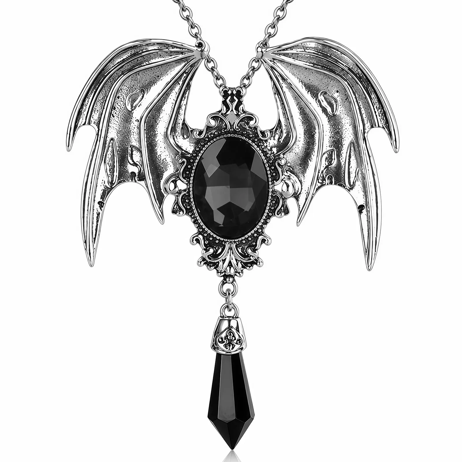 ZOSIGN Collana Pipistrello, Nero Collana Gotica Pipistrello, Collane Goth Donna, Collane Pipistrellus Donna, Accessori Gotici da Vampiro, Regali per Halloween E Carnevale per Donne - immagine 1
