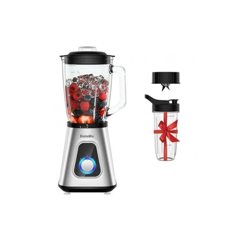 Frullatore BioloMix SF701 1300 W, caraffa 1,5 L, bottiglia 600 ml - immagine 1