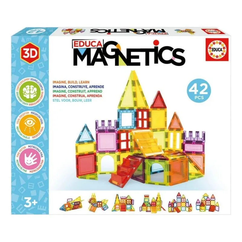 Educa Magnetics Gioco di costruzioni magnetiche 20023 42 pezzi - immagine 1