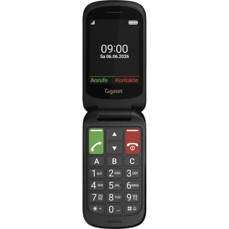 Gigaset GL40 4G 2,8 pollici pieghevole per anziani nero - immagine 1