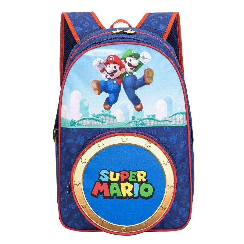 Zaino Dam Electronics Super Mario Tasca frontale rotonda Schienale imbottito - immagine 1